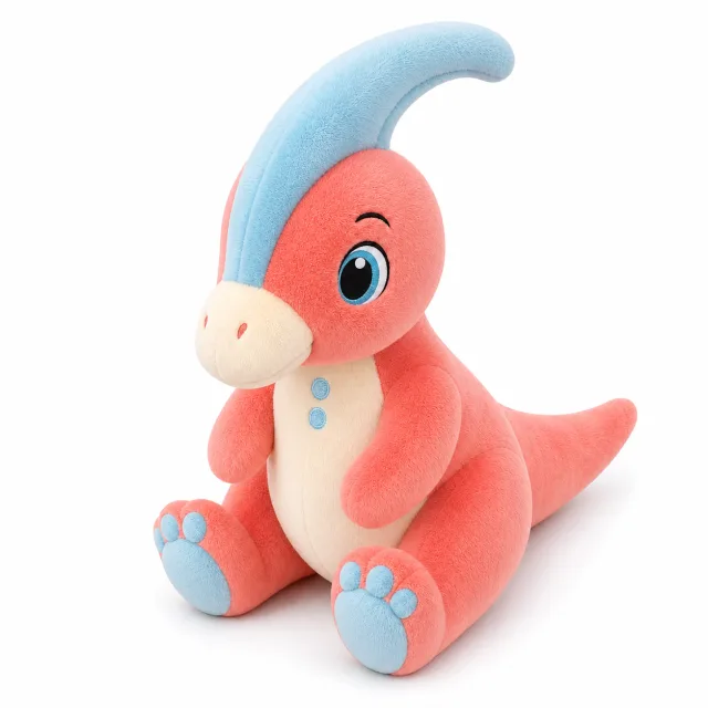 AI Coral Pink Parasaurus Plush Toy, view 5