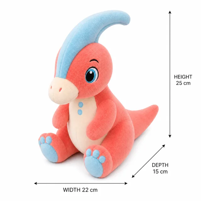 AI Coral Pink Parasaurus Plush Toy, view 6