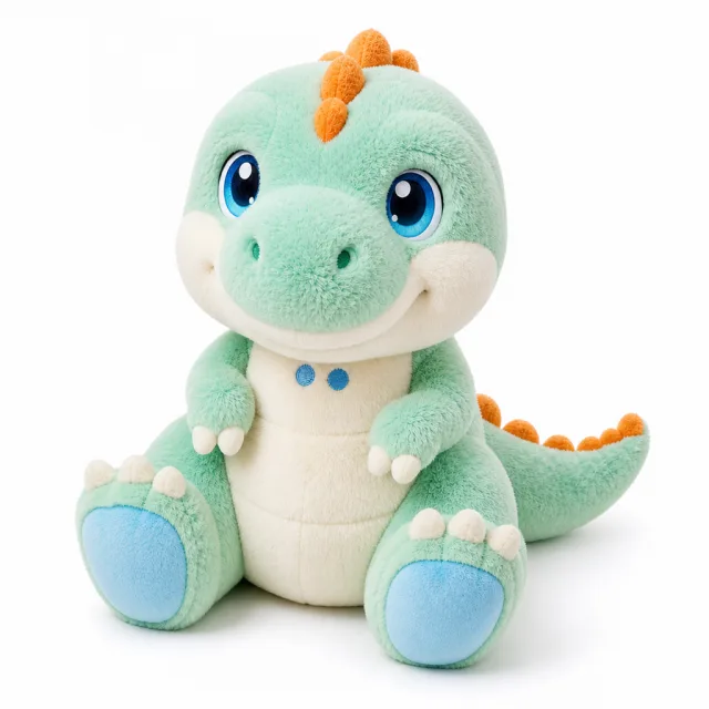 AI Mint Green Velociraptor Plush Toy product reference