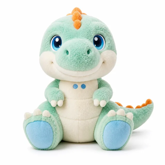 AI Mint Green Velociraptor Plush Toy, view 4