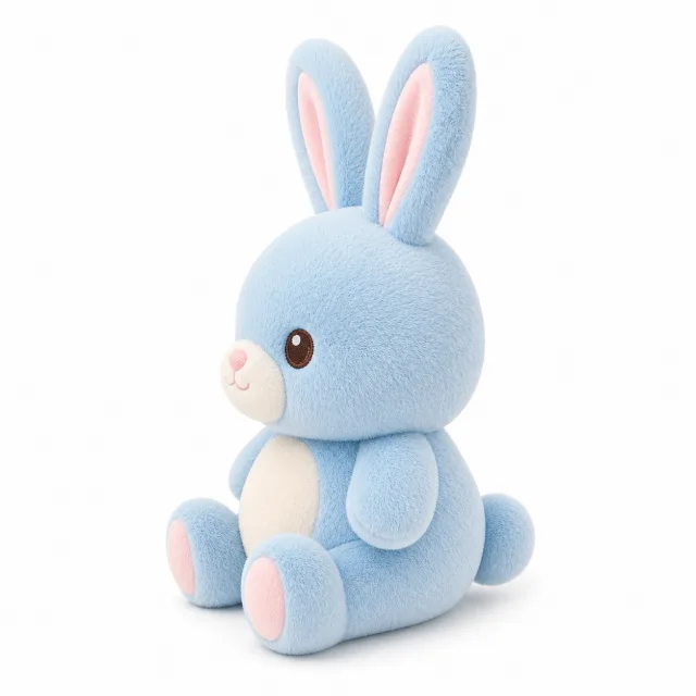 AI Blue Rabbit Plush Toy, view 3